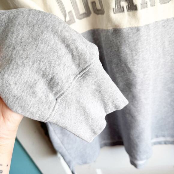 American Eagle AE Fleece Oversized Collared Los Angeles SPELLOUT Sweatshirt L - Picture 6 of 11